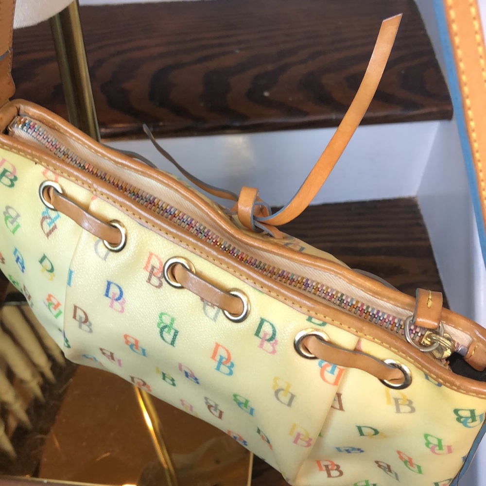 DOONEY BOURKE Rainbow Monogram Coated Canvas with Rainbow Zipper Mini Bag - Picture 5 of 15